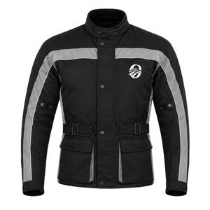 Chaqueta de Motocicleta Negra y Gris para Hombre, Ropa de Protección para Motociclistas, Chaqueta Resistente para Motociclismo al Aire Libre, Ropa para Motociclistas de Turismo y Carreras - Product Image 1