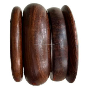 Ensemble de bracelets en bois de taille standard traditionnels | Bracelets en bois poli pour femmes bijoux ethniques cadeau de mode et tenue quotidienne - Product Image 2