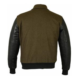 Varsity <b>Jacket</b> Baseball Letterman <b>Jacket</b> OEM Custom Wool Leather Sleeve College Team <b>Jacket</b> for <b>Men</b> Women Logo Embroidery - Product Image 2
