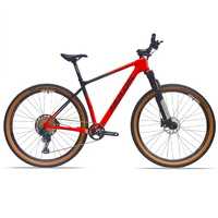 Özel Üretim Premium Erkek Yarış Kros 29 İnç Karbon Fiber Kadrolu Geçmeli Akslı Ön Süspansiyonlu Hardtail Dağ Bisikleti 12 Vitesli