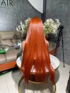 วิกผมตรงสีส้มไหม้ ขนาด 30 นิ้ว พร้อมเชือกผูกผมแบบ HD Lace Closure 5x5  ไม่ต้องใช้กาว  ผมแท้เวียดนาม 100% - Product Image 2