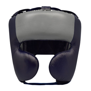 Protège-tête de boxe à couverture intégrale en cuir PU avec fermeture auto-agrippante, visière transparente et 16-20 aérations - Équipement de protection pour arts martiaux - Product Image 2