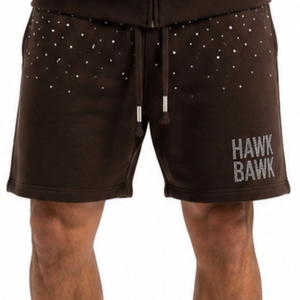 Men Hoodie Shorts Set Premium Cotton Terry Casual Streetwear Full <b>Zip</b> <b>Hooded</b> Sweatshirt With Logo Print Summer Wear Shorts Set - Product Image 5