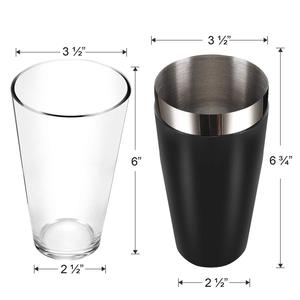 เชคเกอร์ค็อกเทลแบบเรียบง่ายสไตล์บอสตัน ทำด้วยมือจากแก้วและเหล็ก ทนทาน อุปกรณ์บาร์คุณภาพพรีเมียม เป็นมิตรกับสิ่งแวดล้อม จำหน่ายส่งออกทั่วโลก - Product Image 4