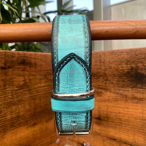 Haute qualité Designer luxe pleine fleur en cuir véritable collier de chien confortable Durable collier pour animaux de compagnie doux robuste chat collier de chien - Product Image 4