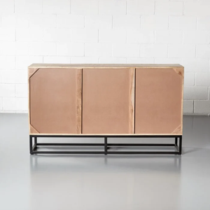 Luxury Beautiful Solid Wood Sideboard <b>Cabinet</b> with Ample <b>Storage</b> Wooden Buffet Unit for <b>Dining</b> <b>Room</b> Living <b>Room</b> Furniture - Product Image 4