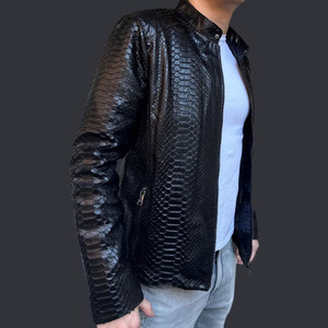 Veste en cuir personnalisée OEM Comfortex International pour homme, col montant, tailles sur mesure, coupe-vent d'hiver, vêtement décontracté, logo sur le devant - Product Image 3