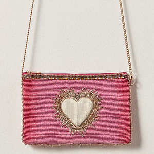 Handmade Heart Embroidery Tyvek Eco-Friendly Shoulder Bag for Coin <b>Purse</b> Bead Embroidery Evening Bag <b>Small</b> Handbag Stylish - Product Image 1