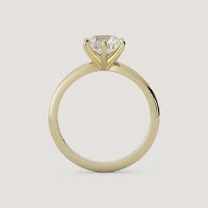 Anillos de Compromiso de Oro Sólido de 14k y 18k con Diamantes Cultivados en Laboratorio, Corte Redondo, Seis Puntas, Solitario, Joyería Fina para Uso Diario, Venta al Por Mayor - Product Image 3