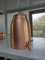 Dispenser Air Rumah Tangga Mewah Ramah Lingkungan 100% Tembaga Murni Keran Kuningan Buatan Tangan Wadah Penyimpanan Ayurveda Uttar Pradesh AZ