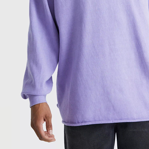 เสื้อฮู้ดดี้โอเวอร์ไซส์ผ้าฝ้ายสำหรับผู้ชาย พิมพ์ลายพัฟปักคุณภาพสูง ปรับแต่งได้ สไตล์สตรีทแวร์ฤดูใบไม้ร่วง ทรงหลวม - Product Image 5