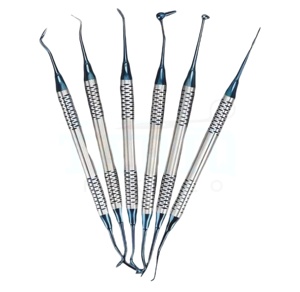 Recién llegado, juego de 6 uds de espátulas dentales y relleno compuesto/instrumentos restauradores, escalador duradero hecho de resina y acero - Product Image 1