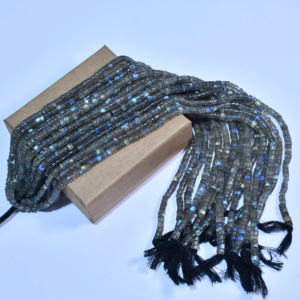 Perles facettées en labradorite - Pour la fabrication de bijoux - Product Image 4