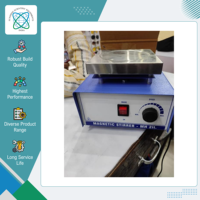 Agitateur magnétique en acier inoxydable de qualité exceptionnelle avec plaque chauffante pour laboratoires, vitesse réglable (200-1500 tr/min), garantie 1 an