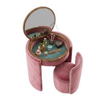 Table de toilette de luxe en chêne avec miroir pliable et armoire intégrée, en bois massif, pour salle de bain - Fournisseur d'usine