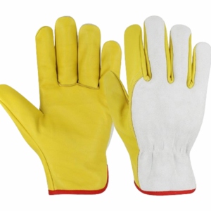 Most Popular Safety Industrial Cowhide Grain & Split Leather Driving <b>Gloves</b> Customizable Logo Construction Worker Personal - Product Image 1