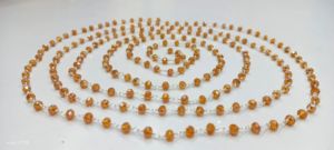 Brown Hydro Quartz Mystic Coated Rondelle Faceted 4mm Beaded <b>Rosary</b> Chain - Product Image 3