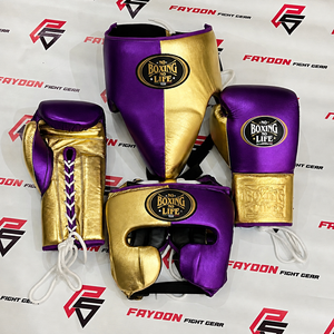 ชุดอุปกรณ์มวยสั่งทำพิเศษพร้อมโลโก้ส่วนตัว No Boxing No Life สีขาวทอง ป้องกันการกระแทก ชุดฝึกซ้อมมวย ปรับขนาดได้ ระบายอากาศได้ดี - Product Image 6