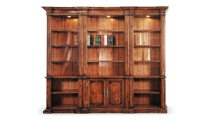 Buffet de salon traditionnel en chêne massif avec portes à panneaux surélevés et 10 étagères pour le rangement à domicile - Product Image 2