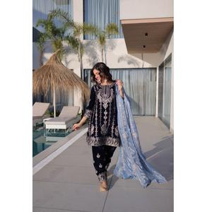 Ensemble haut et pantalon tendance prêt-à-porter avec dupatta, doux, confortable et élégant, tenue traditionnelle pour femmes, disponible à la vente - Product Image 1