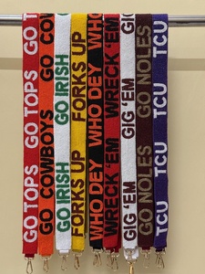 Wholesale Durable Beaded Clear Bags <b>Straps</b> for University College Teams Customizable Sizes Logo <b>Adjustable</b> Belt <b>Straps</b> for Game - Product Image 4