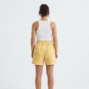 <b>Women's</b> Sublimation <b>Board</b> <b>Shorts</b> With Drawstring Waist Loose Fit Casual Style Mid Knitted Polyester Sweat Training Sweat <b>Shorts</b> - Product Image 2
