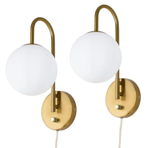 Modern Wall <b>Sconce</b> With White Shade Chrome Finish Rectangle Design Metal Handicraft Lighting Fixture 2Pcs - Product Image 4