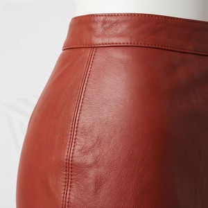 Women PU Leather Pencil <b>Skirt</b> Knee-Length Solid Color Office Lady Style Regular Waistline <b>Tight</b> Fit All Seasons Wear - Product Image 5