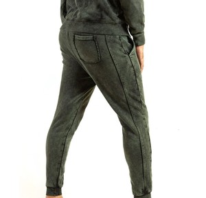 Pantalon de survêtement en coton vert olive pour homme, couleur unie, poches latérales, taille élastique, décontracté, pour l'hiver, longueur complète, coupe régulière 2 1 - Product Image 3