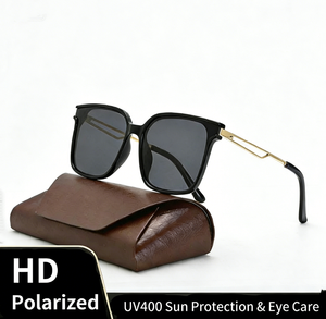 Wholesale New Fashion <b>Square</b> High Quality UV400 <b>Sunglasses</b> Unisex Adult Eyewear Black Custom Logo - Product Image 2