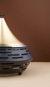 Modern Stainless Steel Chafing Dish <b>Tagine</b> <b>Pot</b> With Gold Conical Lid & Black Decorative Stand Luxury Buffet Food Warmer For Gulf - Product Image 5