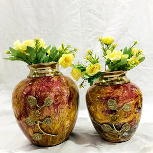 Hecho a mano decorativo Metal hierro irrompible Rosa flor diseño maceta florero para decoración del hogar florero - Product Image 3