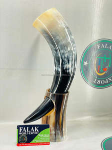 Cuerno para beber vikingo hecho a mano personalizado con soporte ágata gran vikingo personalizado cuerno de búfalo para bebidas cuerno para beber por FWE - Product Image 6