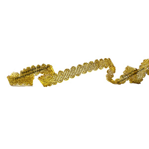 Gold Metal Braided <b>Trim</b> 1cm Handmade Garment Decorative Edge for Clothing Accessories - Product Image 1