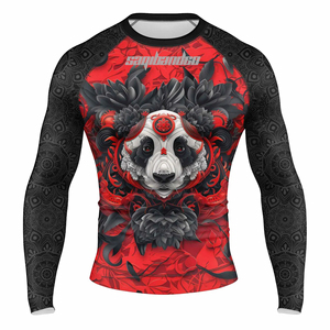 Camiseta Deportiva Ajustada para Hombre Sagilanden, Diseño de Panda Amarillo y Negro, Ligera, Elástica, de Secado Rápido, en Poliéster - Product Image 5