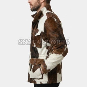 Stylish And Fashionable <b>Men</b> Cowhide <b>Leather</b> <b>Jacket</b> Wholesale Factory Made Real Genuine Cowhide Custom <b>Jacket</b> - Product Image 5