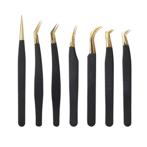 Pinzas antiestáticas de acero inoxidable para pestañas, suministros para extensión de pestañas, pinzas de precisión industrial para cejas, mayoristas - Product Image 2