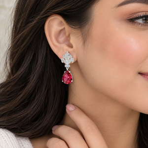 Pendientes de Plata 925 con Diamantes de Laboratorio para Mujer, Certificados por IGI, RJC, ODM, OEM, Fabricante Ético, Venta al Por Mayor EA502271 - Product Image 2