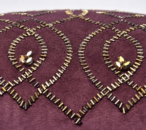 Housse de coussin en coton personnalisable de style luxueux avec motif de citrouille brodé de perles, fabriquée à la main, décoration pour la maison, directement de l'usine - Product Image 4