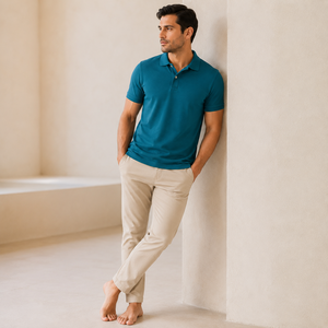 Polo homme en tissu doux et respirant, idéal pour un usage quotidien, coupe confortable, look élégant pour les hommes modernes. - Product Image 5