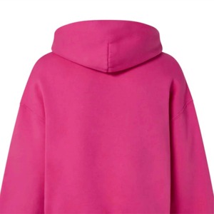 Sweat-shirt à capuche unisexe surdimensionné imprimé rose en molleton de coton, coupe décontractée, style tricoté, avec poche, pour l'hiver, style streetwear - Product Image 5