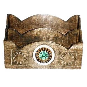 Top produit haute qualité Table organisateur belle conception bureau à domicile en bois bambou Table bureau stockage maison décorative cadeau article - Product Image 3