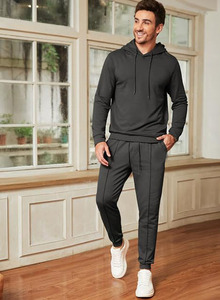 Conjunto Deportivo de Dos Piezas para Hombre, Modelo 2026, Sudadera y Pantalón, para Entrenamiento, Gimnasio, Running, Fitness, Tejido Transpirable de Poliéster, en Oferta - Product Image 5