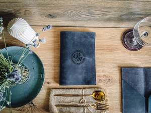 Porta Menús de Cuero Genuino, Clásico, de Lujo, Resistente al Agua, Hecho a Mano con Piel de Vaca Auténtica, para Restaurante, Hotel, Cafetería, LMC-0229 - Product Image 4