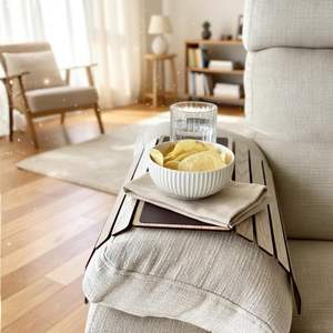 Table d'appoint en bois écologique pour canapé, fabricant OEM |   Plateau d'accoudoir de canapé personnalisé avec logo – Fournisseur en gros pour l'exportation - Product Image 6