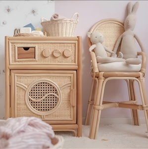 Meilleure collection de jouets en rotin pour lave-linge pour enfants, jouets en bois faits à la main, mini-meubles pour enfants - Product Image 6