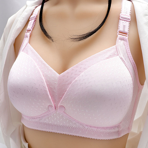 Everyday Wirefree Nursing Bra for Women Solid Embroidered Backless Breathable Cotton Maternity Bras Push-up Feature - Product Image 5
