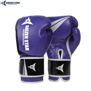 Gants de boxe DAZEN STAR en cuir PU bleu avec fermeture Velcro respirants pour entraînement adulte - Product Image 5