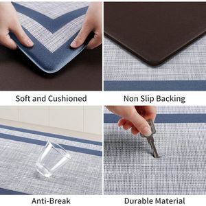 Set di 2 Tappetini Ergonomici per Cucina, Antifatica e Antiscivolo, per Pavimento, Ufficio e Lavello - Product Image 2