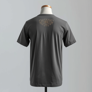 Men Short Sleeve O Neck Embroidered <b>Back</b> <b>T</b> Shirt Cotton Casual Fashion Tee Comfortable Breathable Streetwear OEM Wholesale - Product Image 5